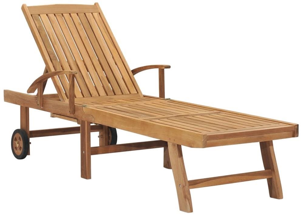 SHUMEE Záhradné ležadlo masívny teak Záhradné lehátko