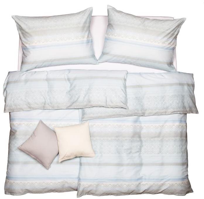 SCANquilt obliečky SATÉN elisa sivo-modré Obliečky