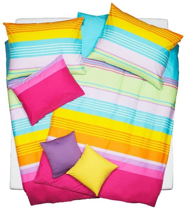 SCANquilt obliečky TREND pruhy pestré Obliečky