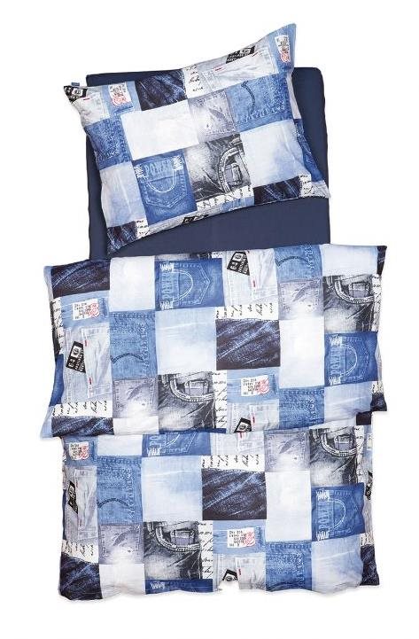 SCANquilt obliečky KLASIK DESIGN jeans modré Obliečky