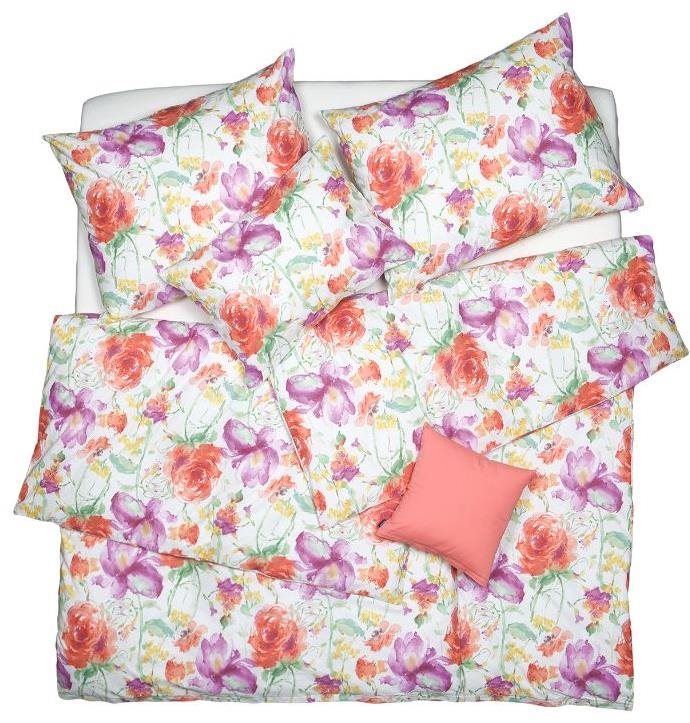 SCANquilt obliečky KLASIK DESIGN bloom červeno-fialové Obliečky