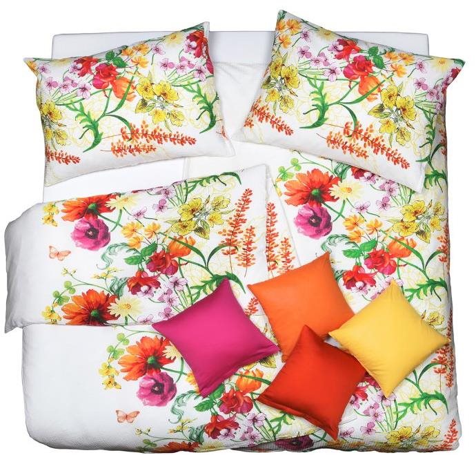 SCANquilt obliečky KREP tropico bielo-pestré Obliečky
