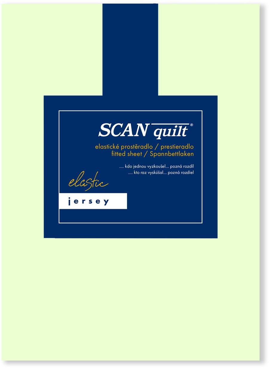 SCANquilt prostěradlo JERSEY ELASTIC LYCRA světle zelená 140 × 200...
