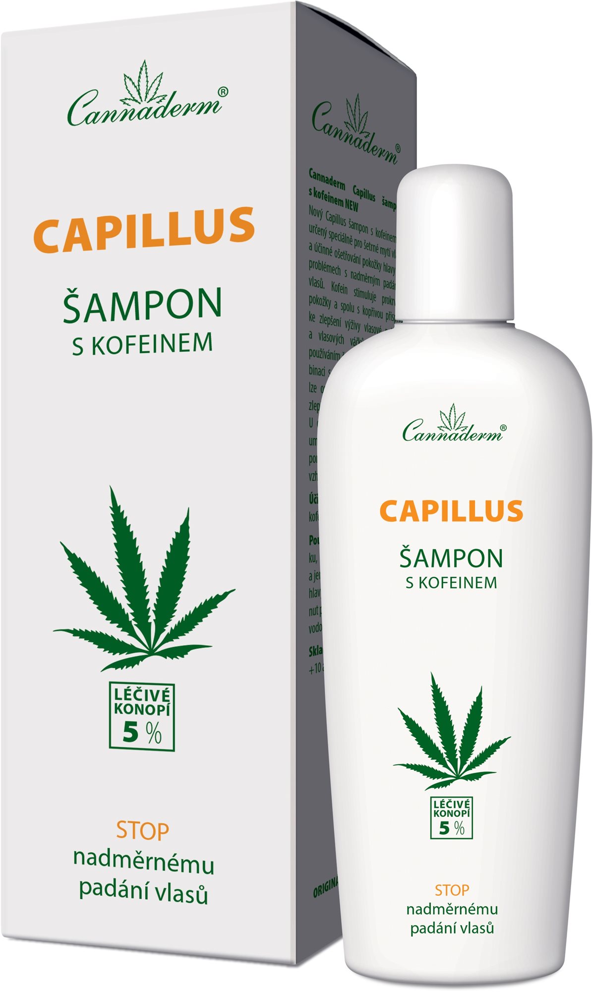 CANNADERM Capillus Kofein Shampoo 150 ml Šampón