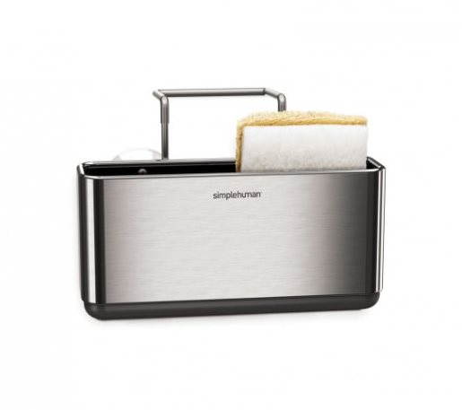 Simplehuman Slim Szivacs tartó a mosogató fölé, matt acél Állvány