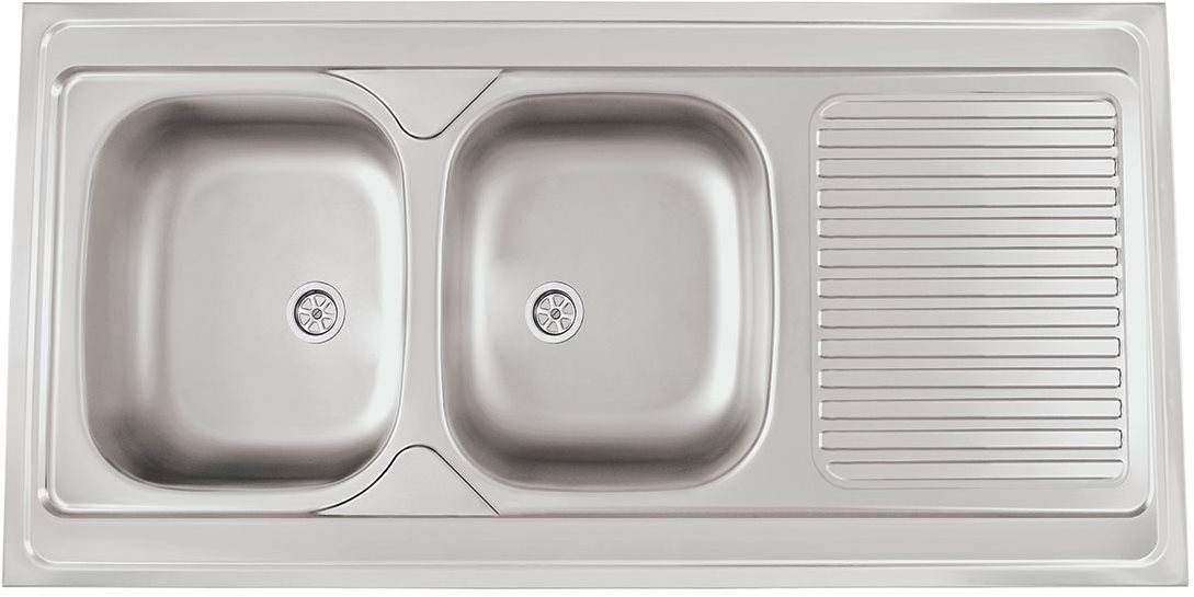 SINKS CLP-A 1200 DUO M 0,6 mm matný Nerezový drez