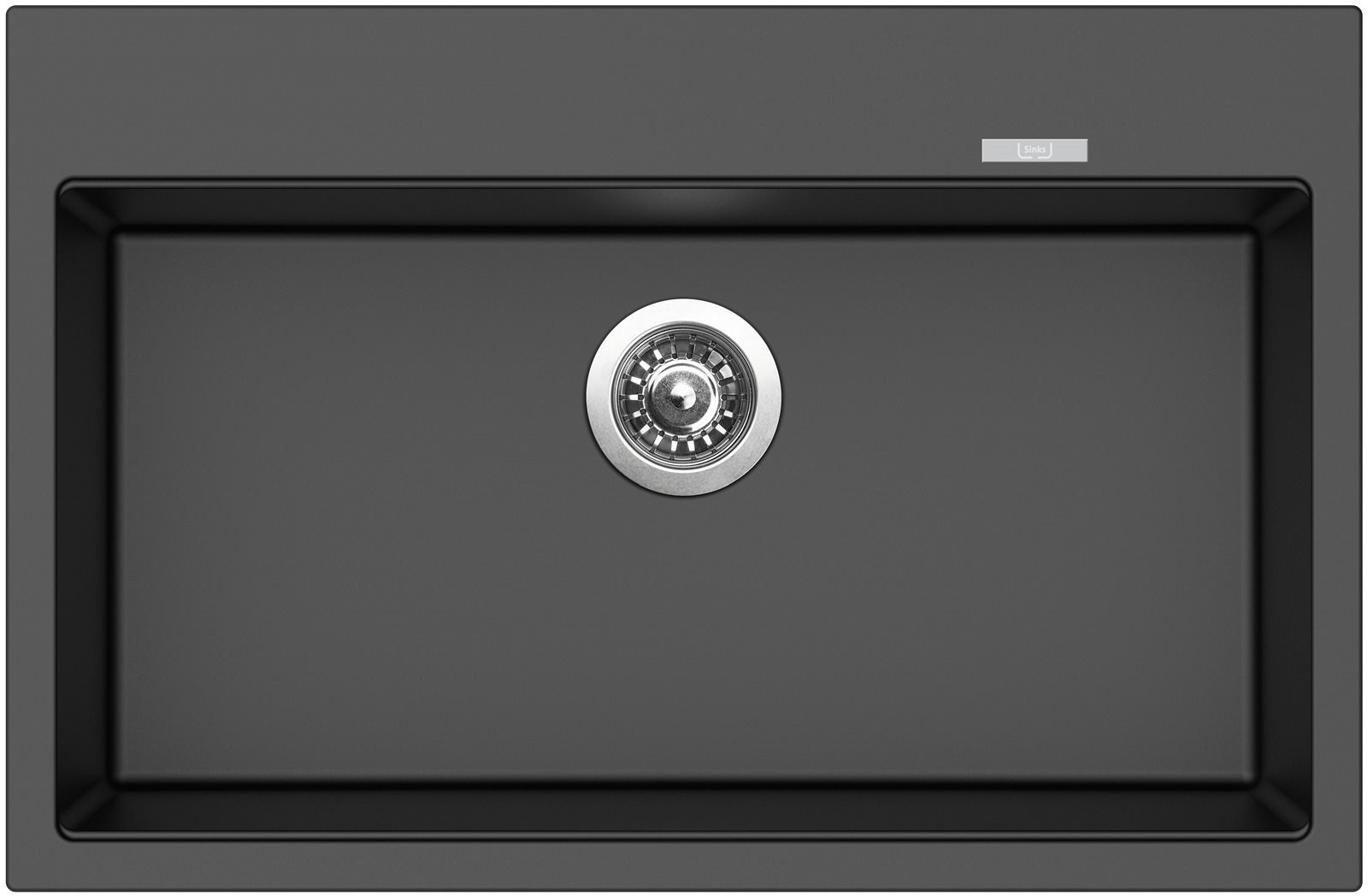SINKS MAXIMO 780 Metalblack Granitový drez