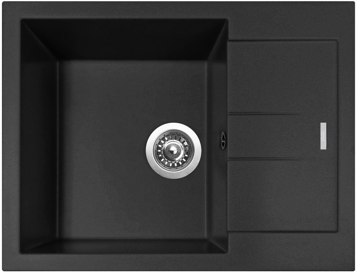 SINKS AMANDA 650 Pureblack Granitový drez