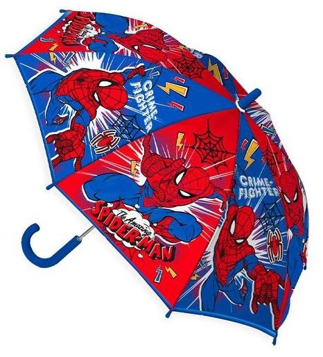 Siva dáždnik SpiderMan modrý Detský dáždnik