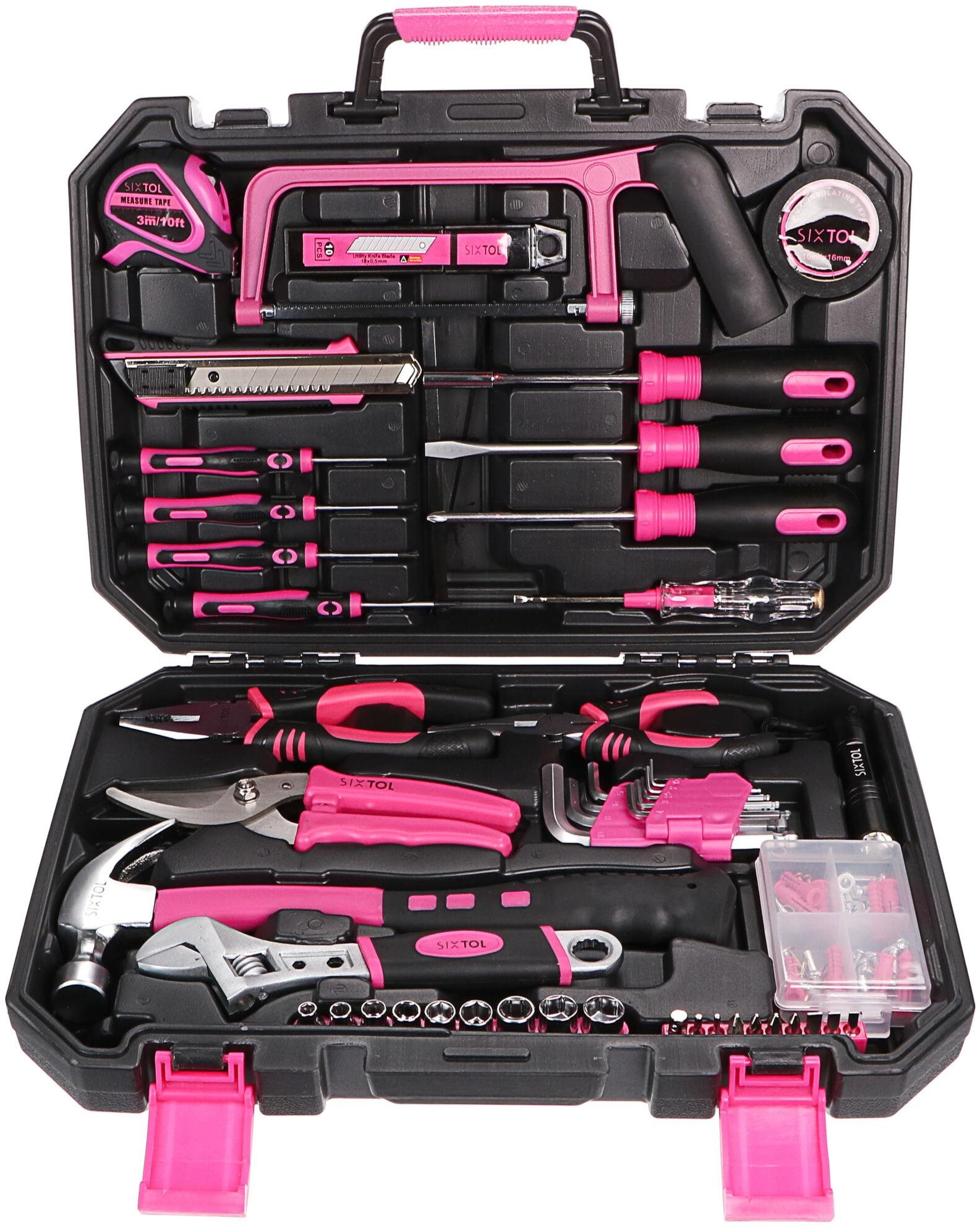 SIXTOL Sada náradia HOME PINK 128 Sada náradia