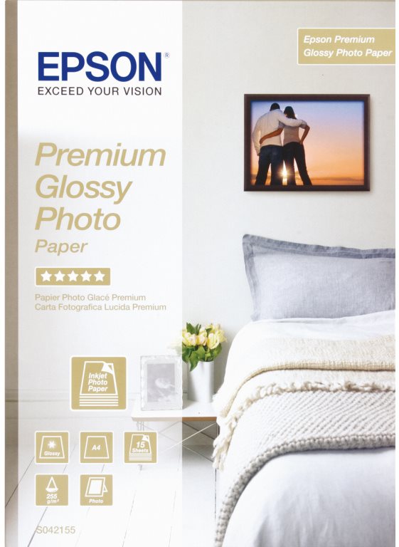 Epson Premium Glossy Photo Paper A4 15 feuilles Papier photo