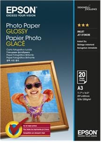 Epson Photo Paper Glossy A3 20 feuilles Papier photo
