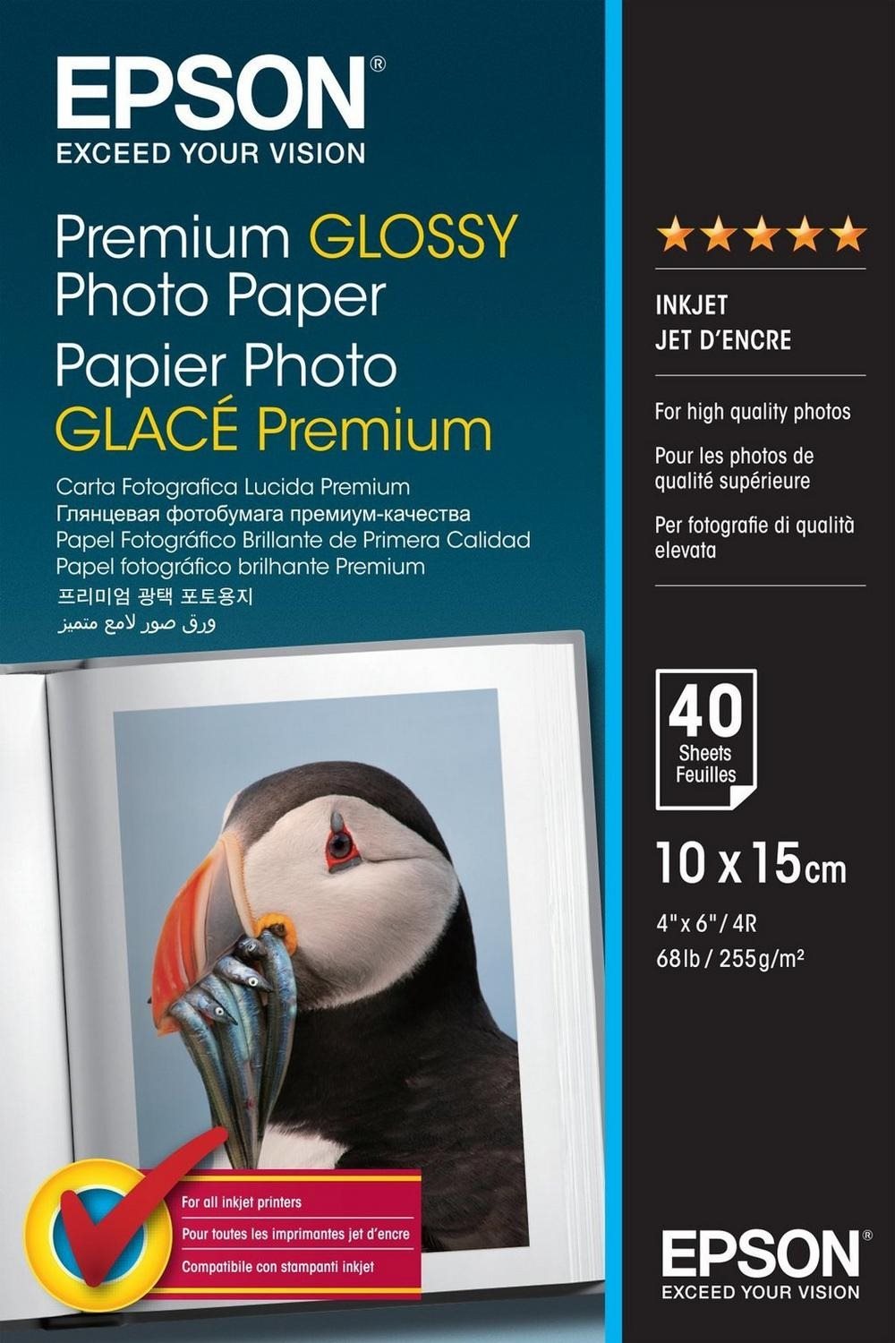 Epson Paper Premium Glossy Photo 10x15 40 sheets Photo Paper