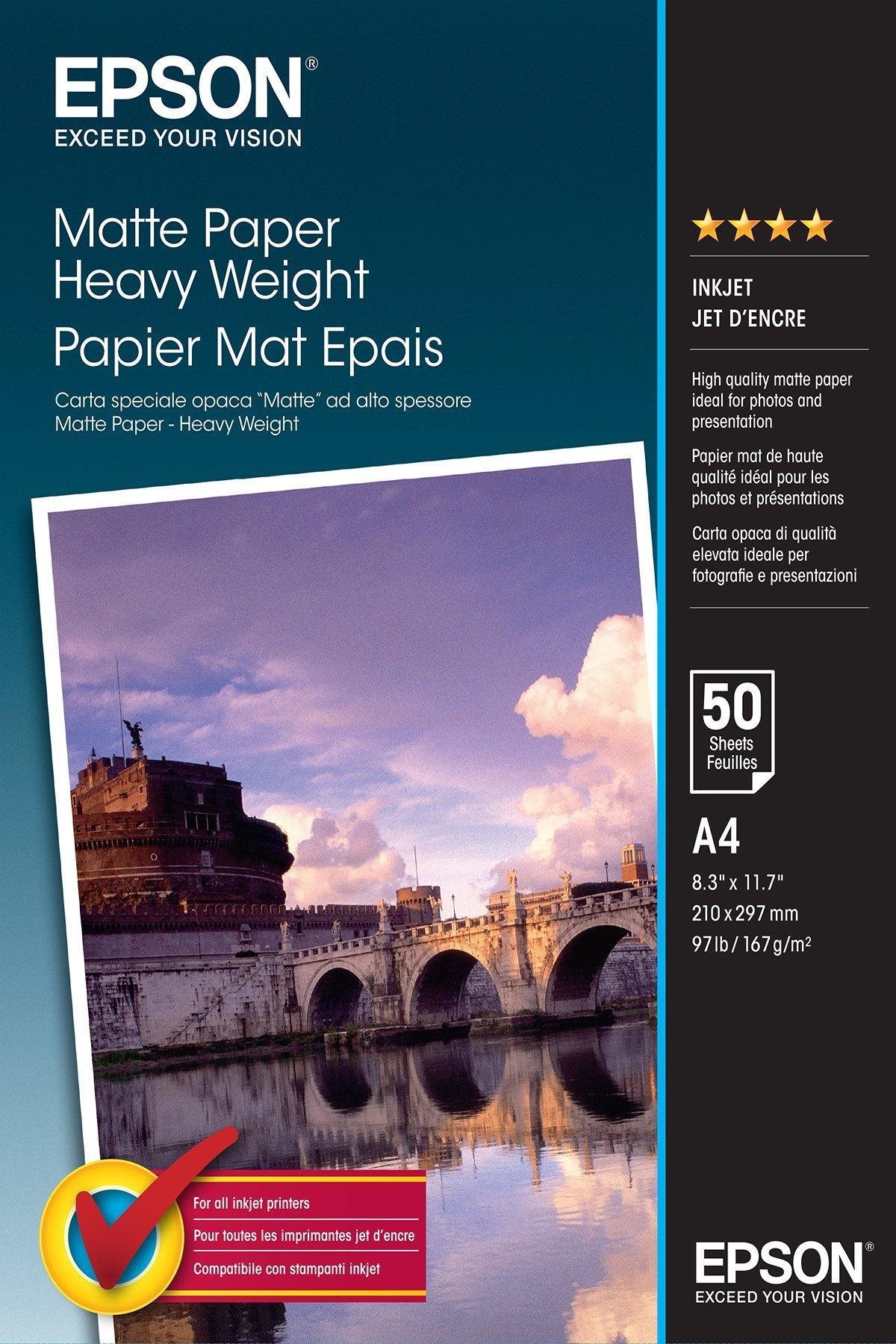 Epson Matte Paper Heavy Weight - A4 - 50 lap Fotópapír