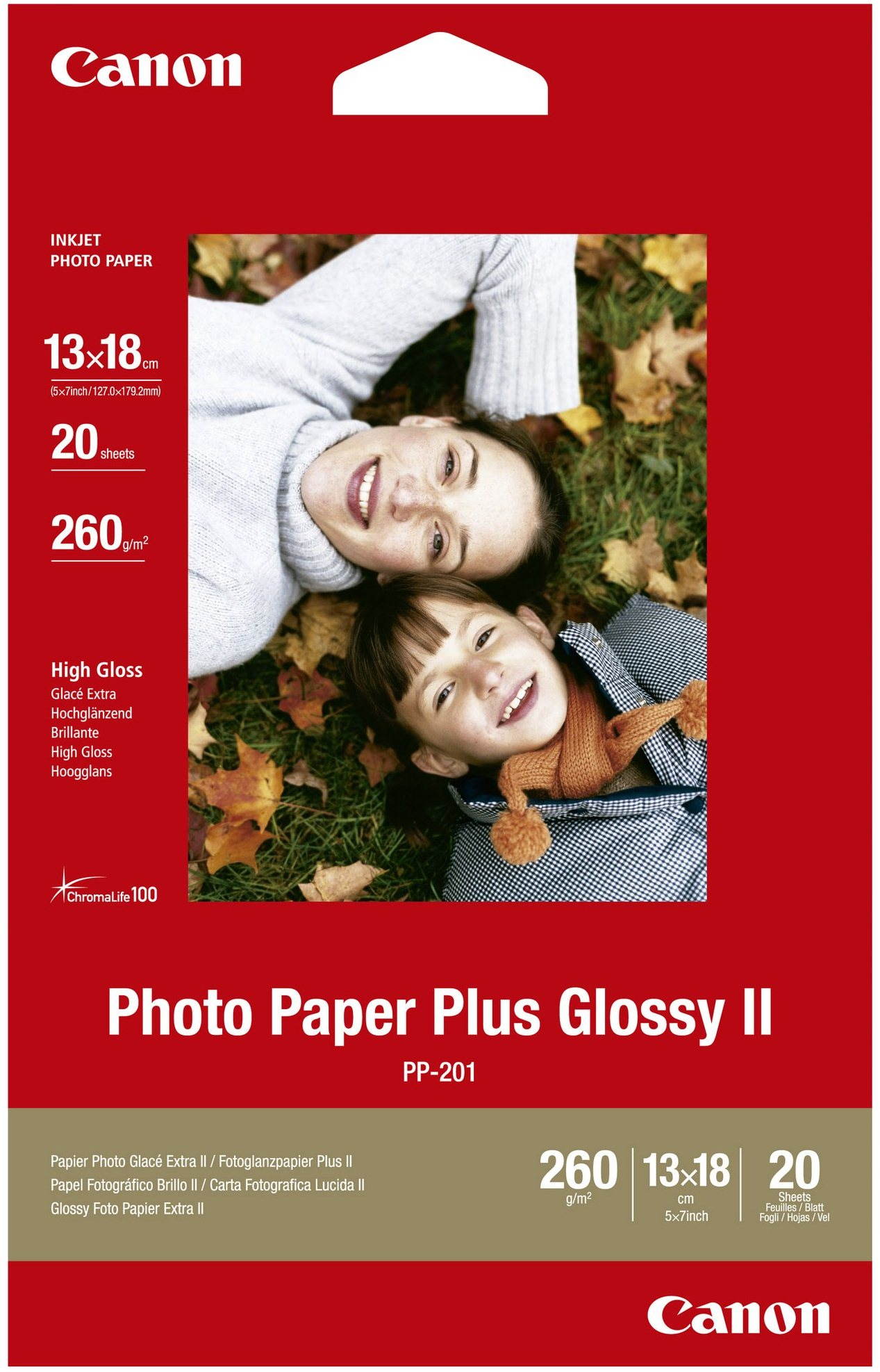 Papiers Canon PP-201 13 x 18 cm Papier photo