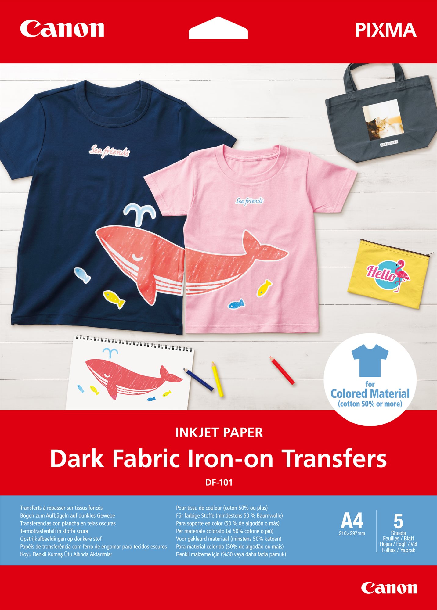 Canon Dark Fabric Iron-On DF-101 A4 Photo Paper
