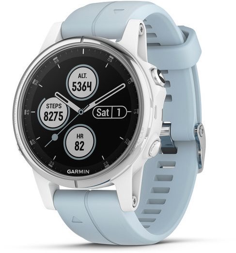 Garmin Fenix 5S Plus White Optic Seafoam Band Montre connectée