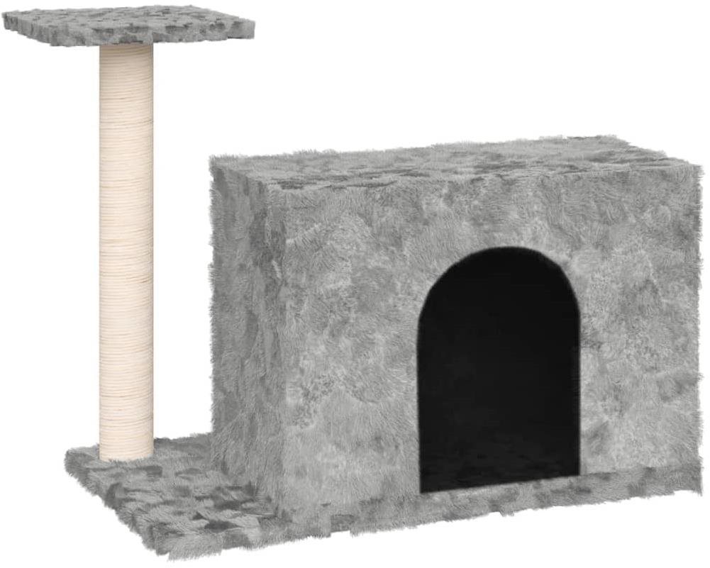 SHUMEE Škrabadlo pre mačky so sisalovým stĺpikom svetlosivé 51 cm...