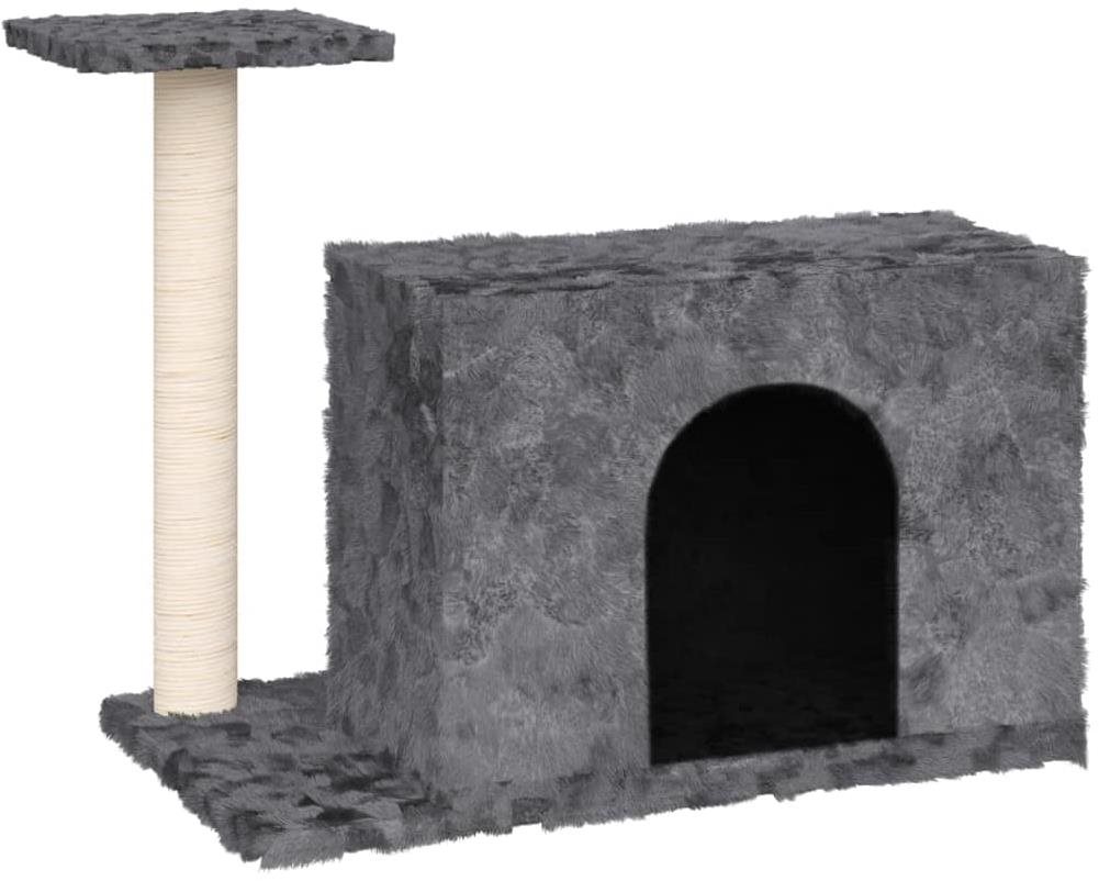 SHUMEE Škrabadlo pre mačky so sisalovým stĺpikom tmavo sivé 51 cm...