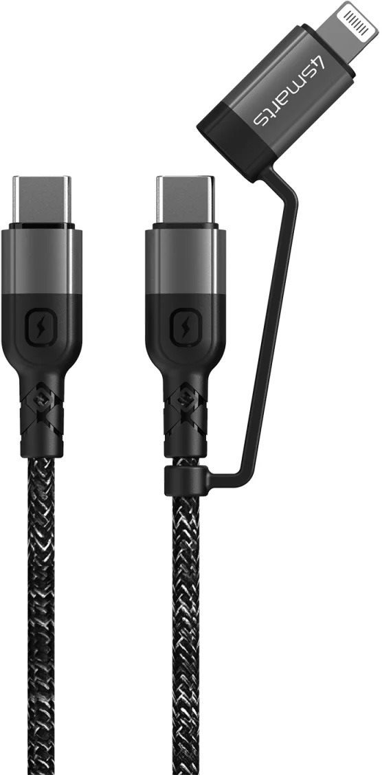 4smarts Câble USB-C vers USB-C et Lightning ComboCord CL 0,25m...