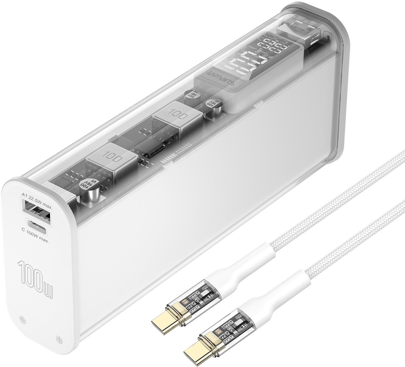 4smarts Power Bank Lucid Block 20000mAh 100W white Powerbank