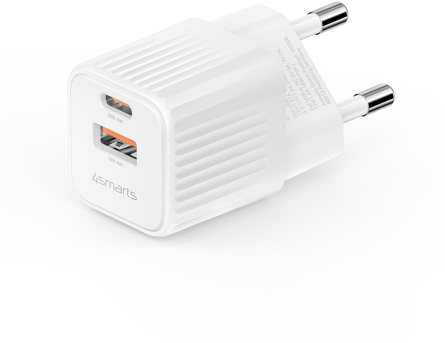 4smarts Wall Charger VoltPlug Duos Mini PD 20 W white Nabíjačka do...
