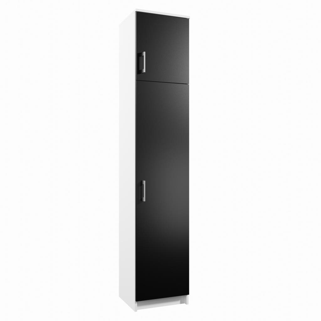 Nejlevnější nábytek Nejby Mariana 1D – biela/čierna Šatníková skriňa