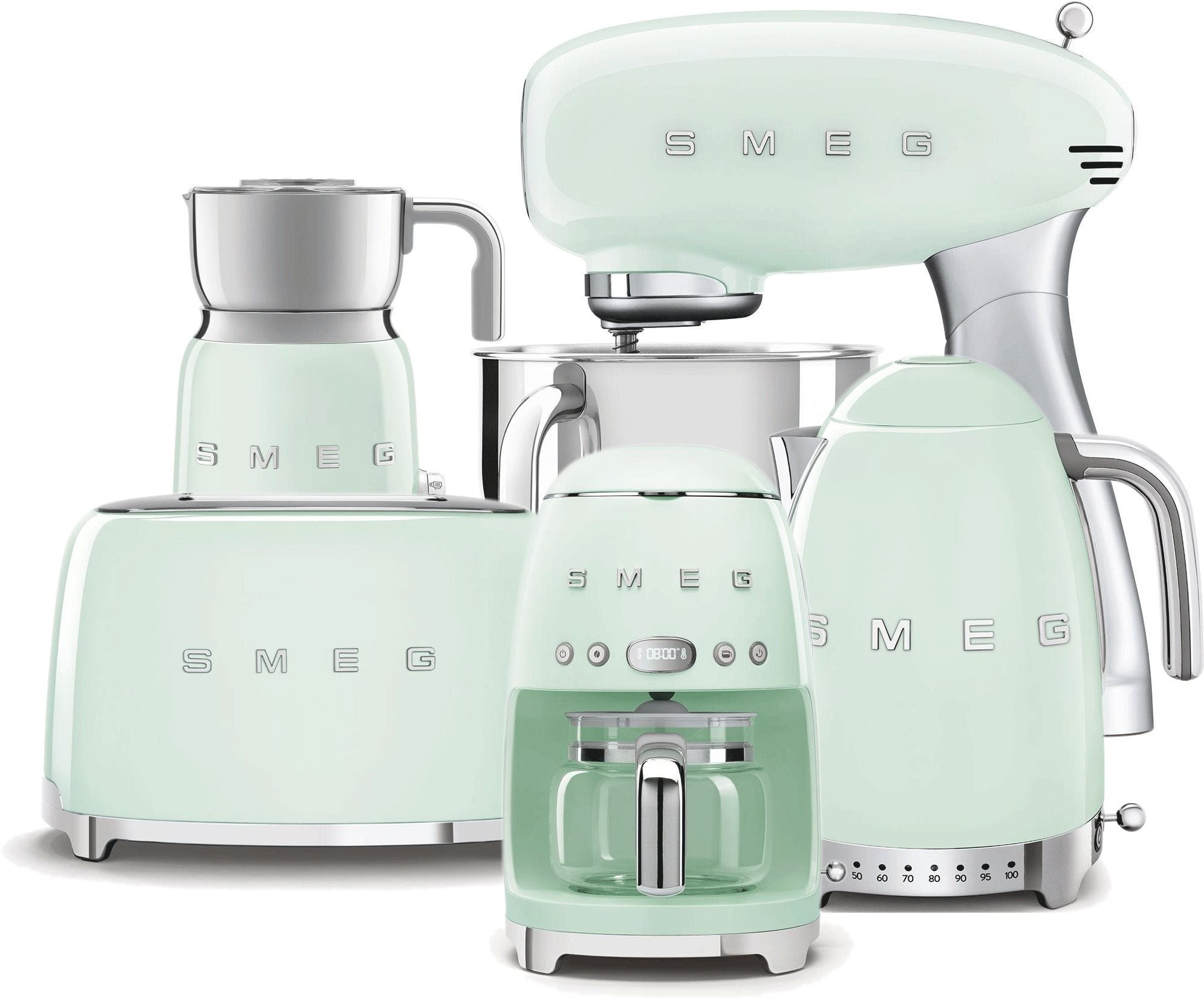 SMEG 50's Retro Style 4,8 l pasztell zöld konyhai robotgép...