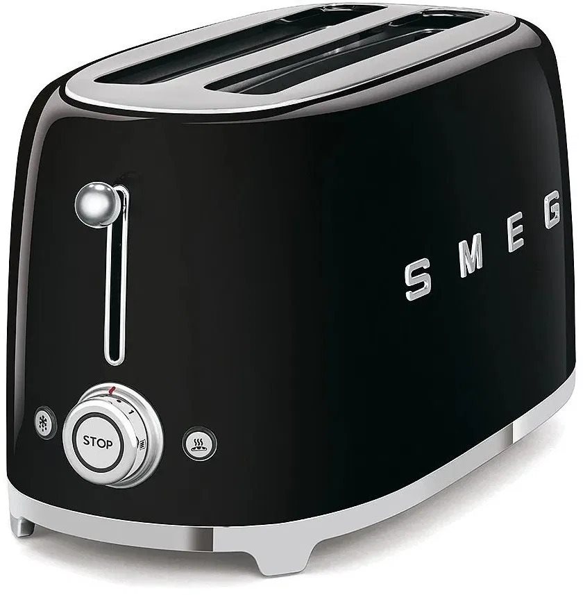 SMEG 50's Retro Style 4x2 schwarz 950W Toaster