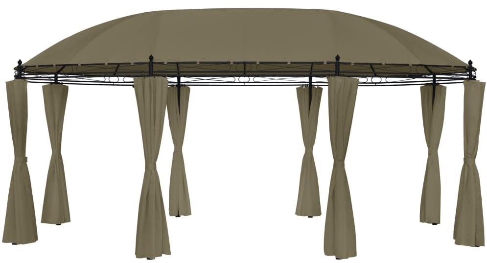 Shumee Altánok so závesmi 520 × 349 × 255 m taupe 180 g/m2 Záhradný...