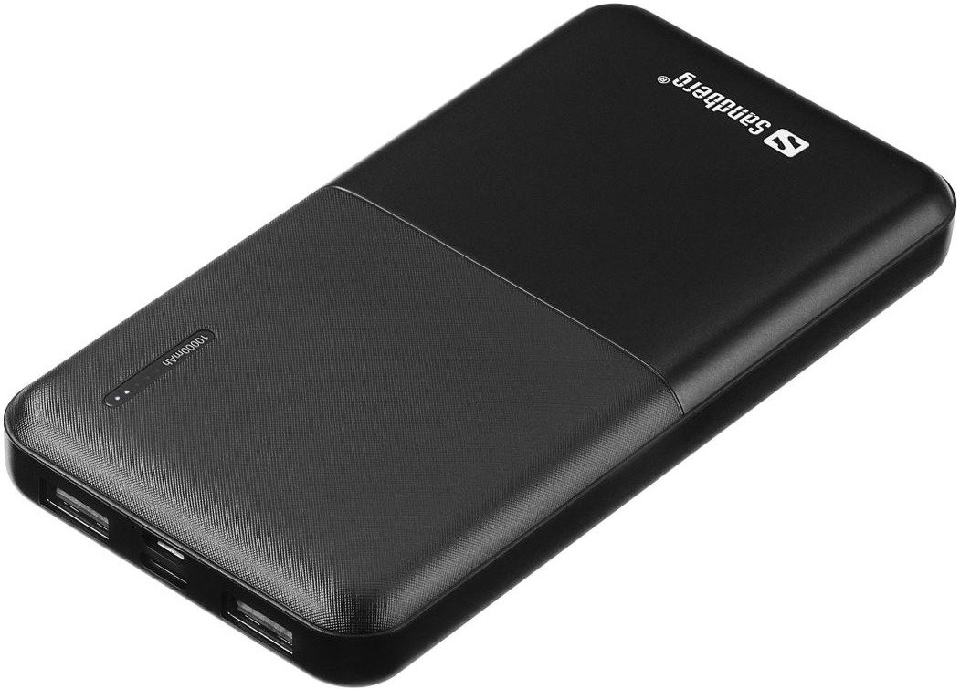 Sandberg Saver Powerbank 10000 mAh, 2× USB-A, čierna Powerbank