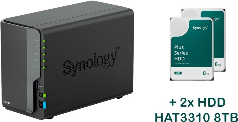 Synology DS224+ 2x HAT3310-8T (16TB) NAS