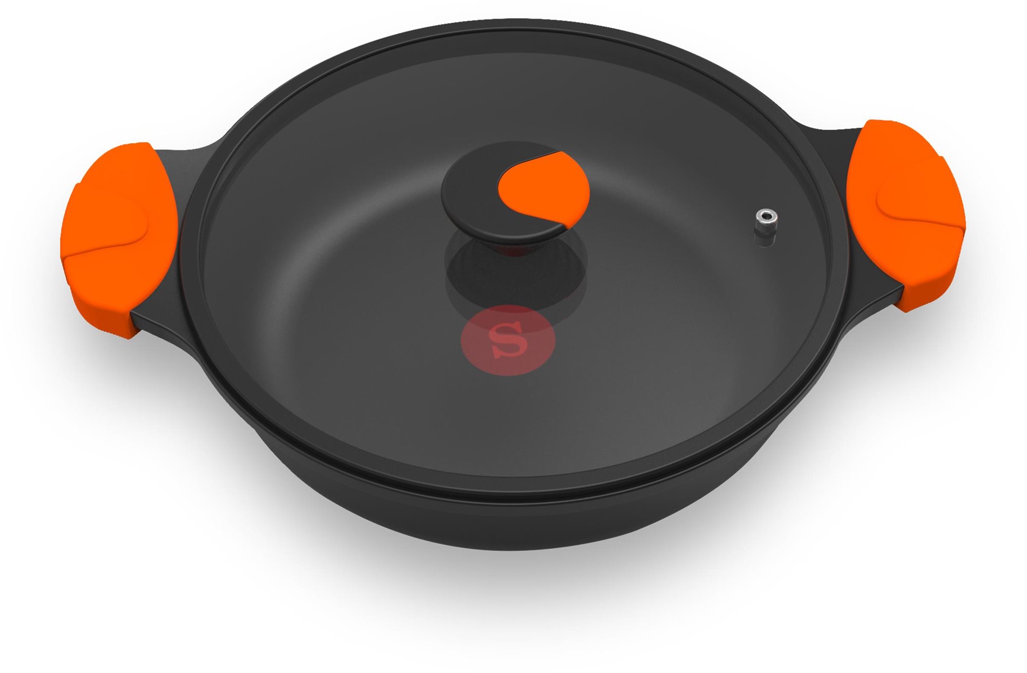 SOGO SS-23305 32 cm Topf mit Deckel, Temperaturanzeige und...
