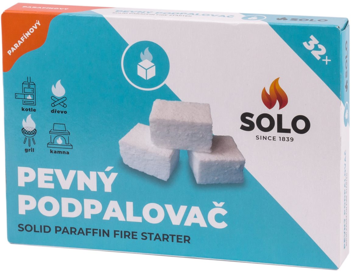 SOLO Podpaľovač pevný parafínový – 32 ks Podpaľovač