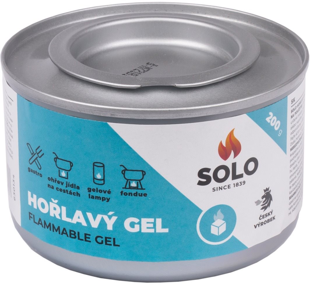 SOLO Horľavý gél v plechovke 200 g Podpaľovač