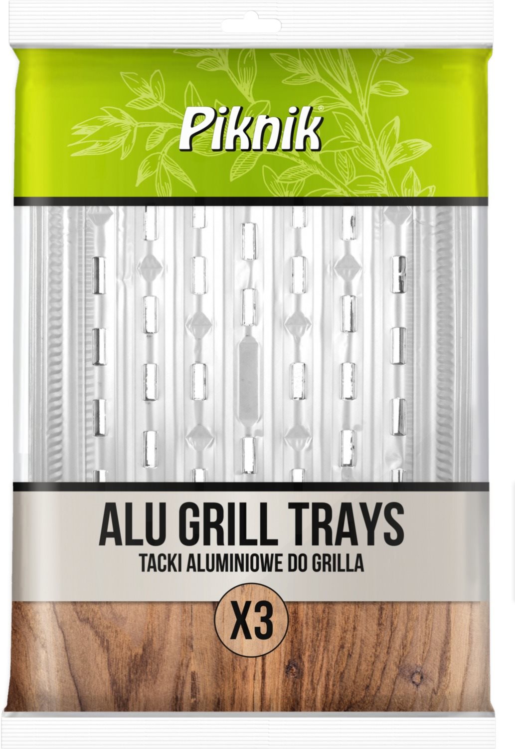 Piknik grilovacie tácky 23 cm × 34 cm (3 ks) Sada misiek