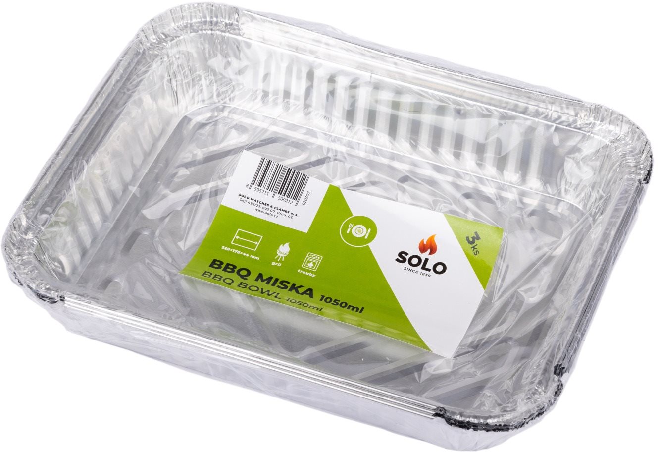 SOLO Téglalap alakú grilltál 228*178*44 mm, 1050 ml, lyukak nélkül...