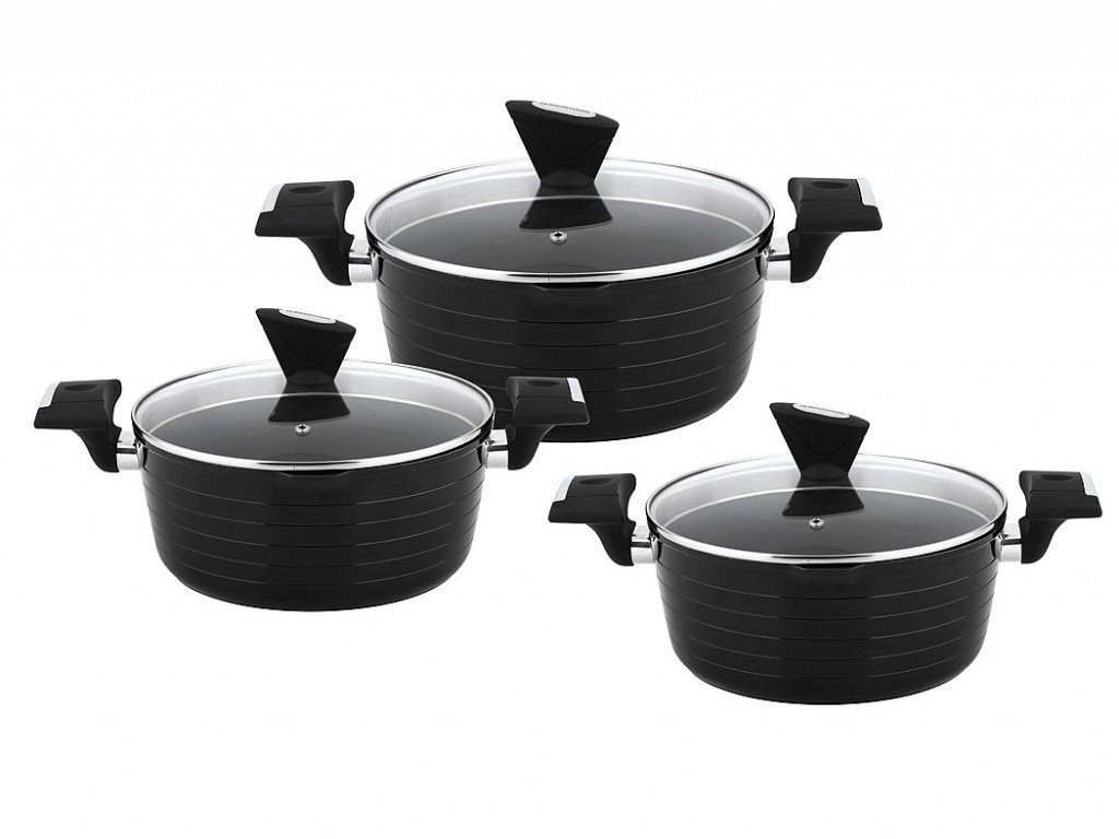 CS Solingen Set de casseroles avec surface anti-adhésive 6pcs...