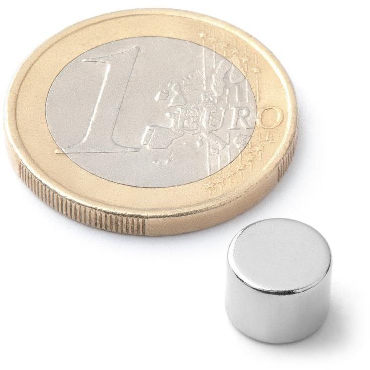 SOLLAU neodymový silný valec D 8 × 6 mm – balenie 10 ks Magnet