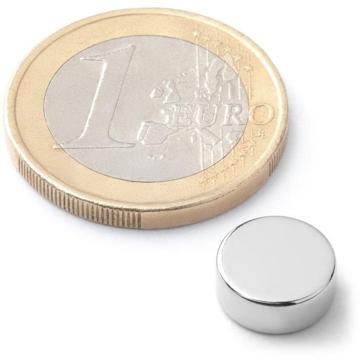 SOLLAU neodymový silný valec D 10 × 4 mm – balenie 10 ks Magnet