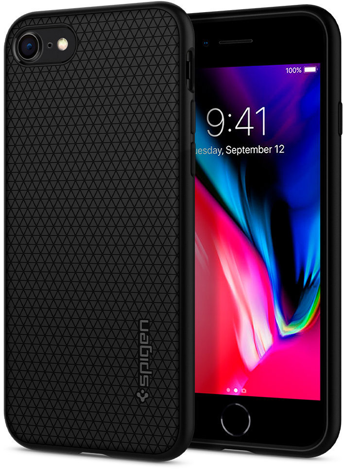 Spigen Liquid Air Black iPhone 7/8/SE 2020/SE 2022 Kryt na mobil