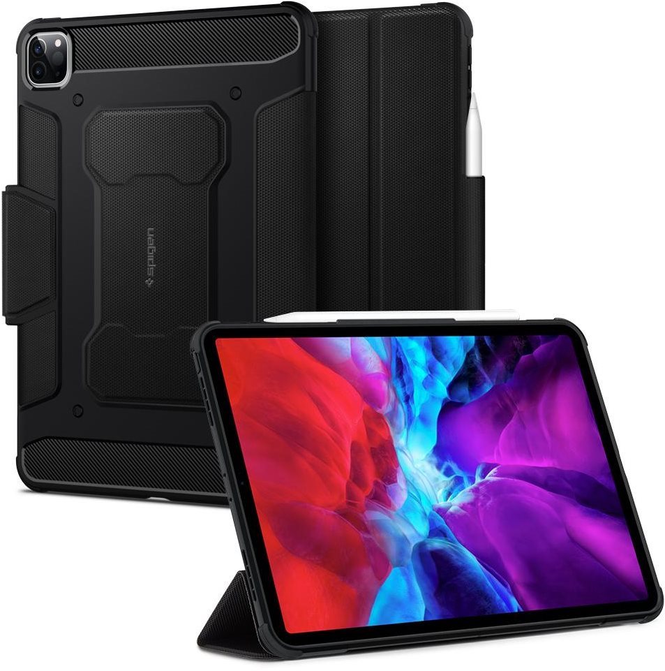 Spigen Rugged Armor Black iPad Pro 11" 2021/2020/2018 Tablet Case