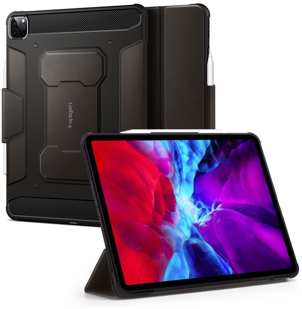 Spigen Rugged Armor Gunmetal iPad Pro 12.9" 2020/2018 Tablet Case