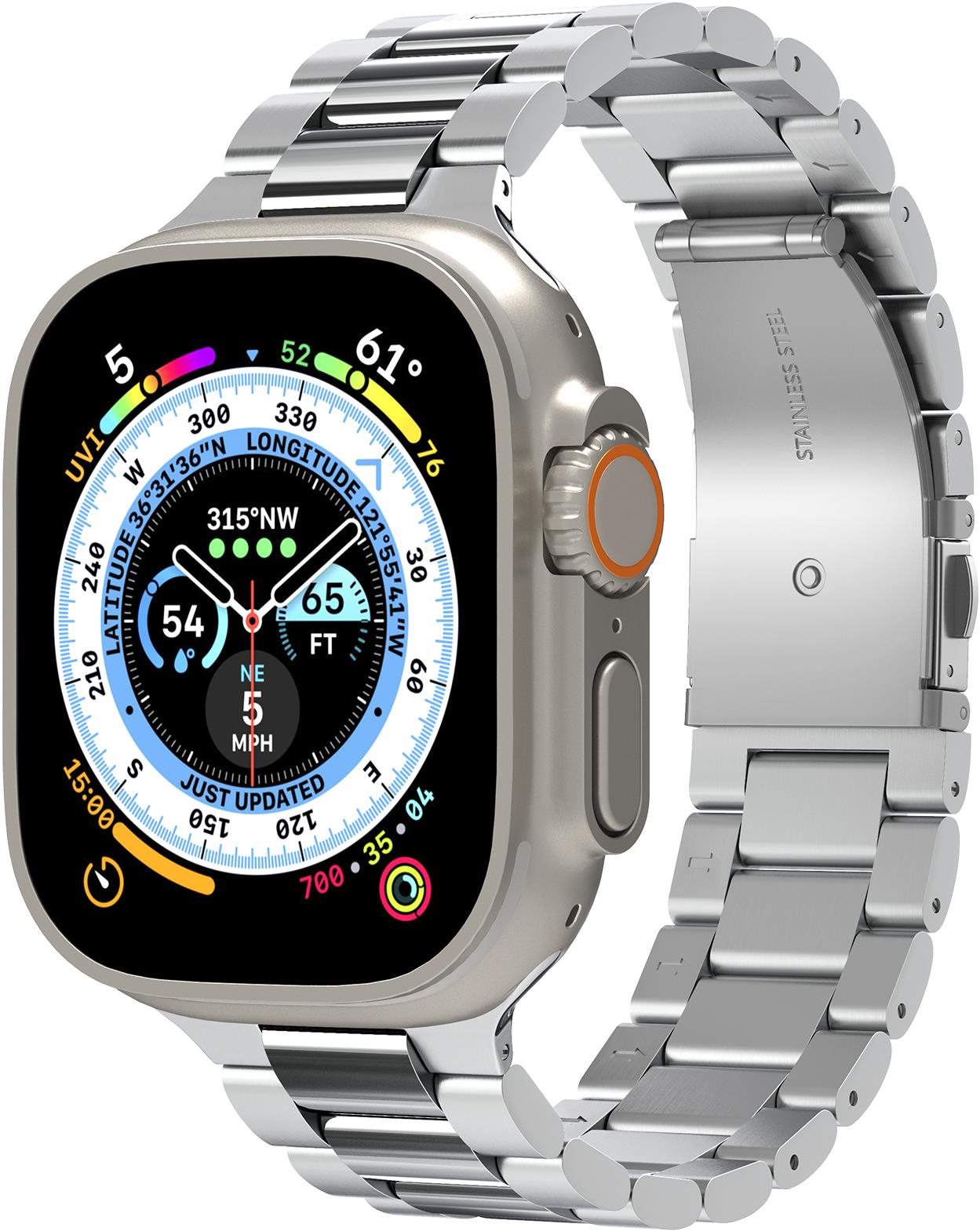 Spigen Modern Fit 316L Band Silver Apple Watch 49mm/45mm/44mm/42mm...