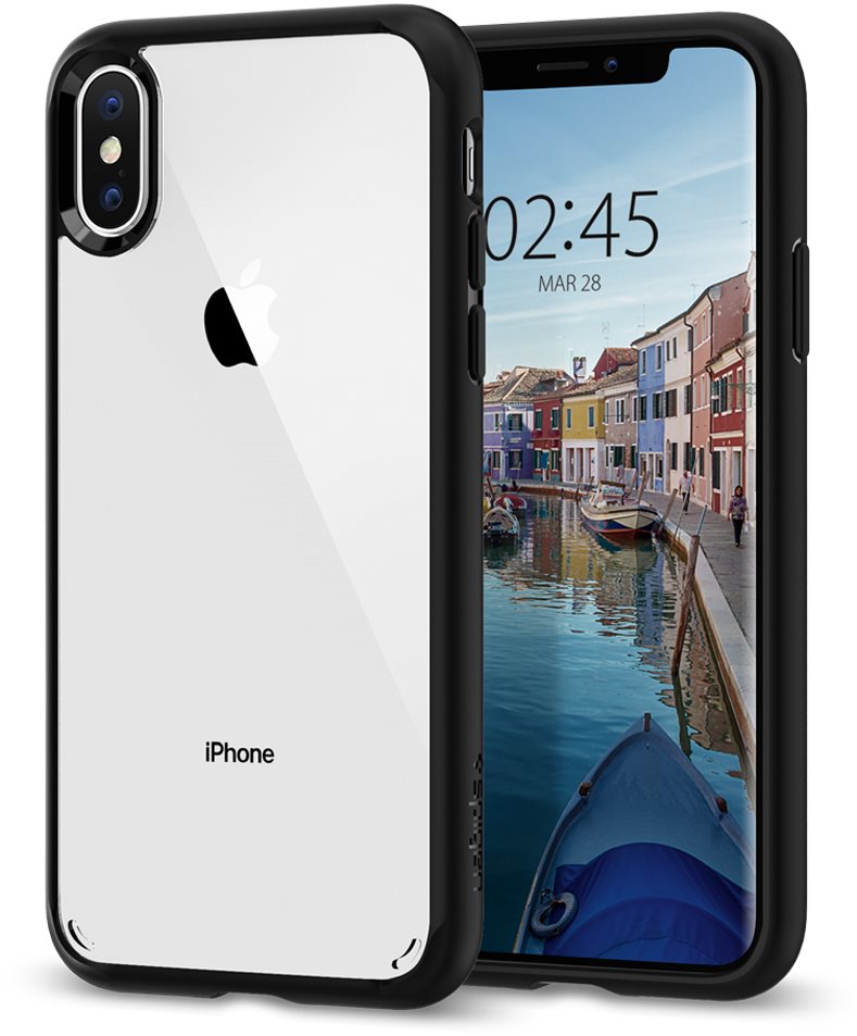 Spigen Ultra Hybrid Matte Black iPhone XS/X Phone Cover