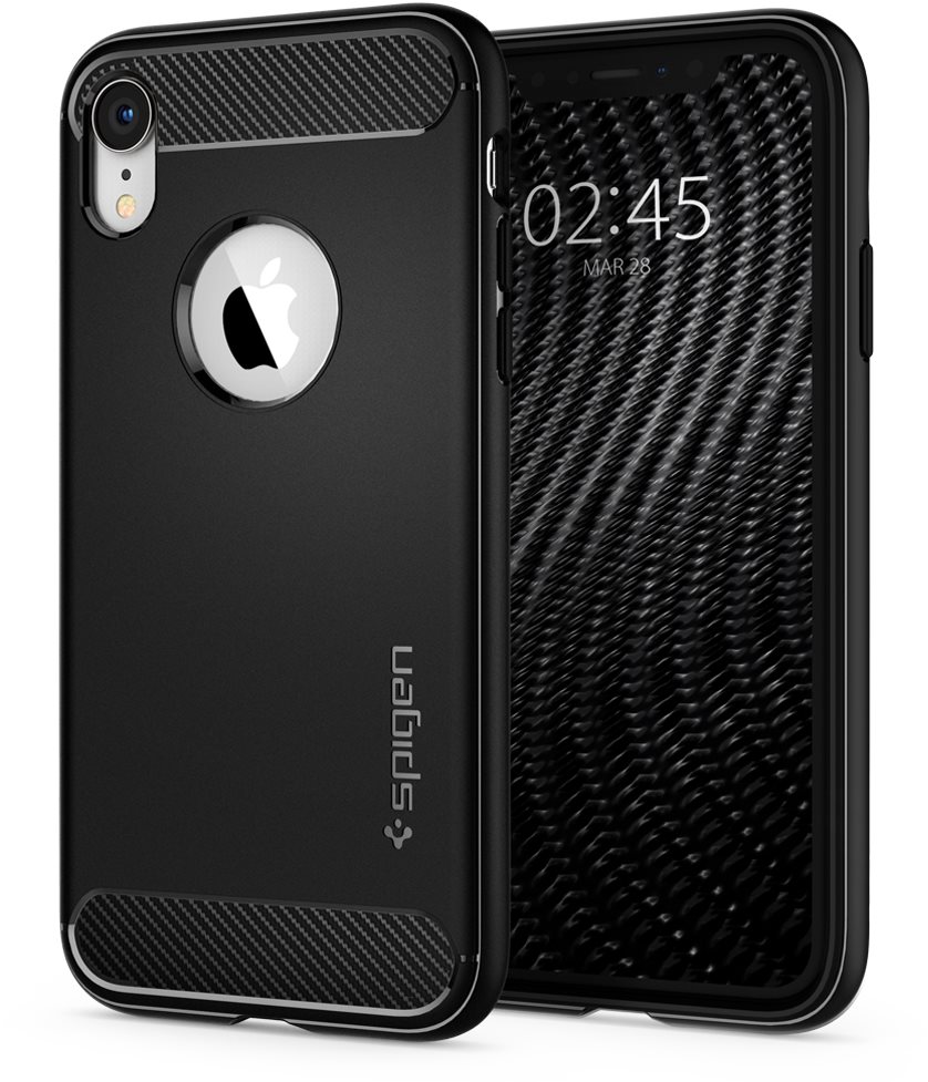 Spigen Rugged Armor Black iPhone XR Phone Cover