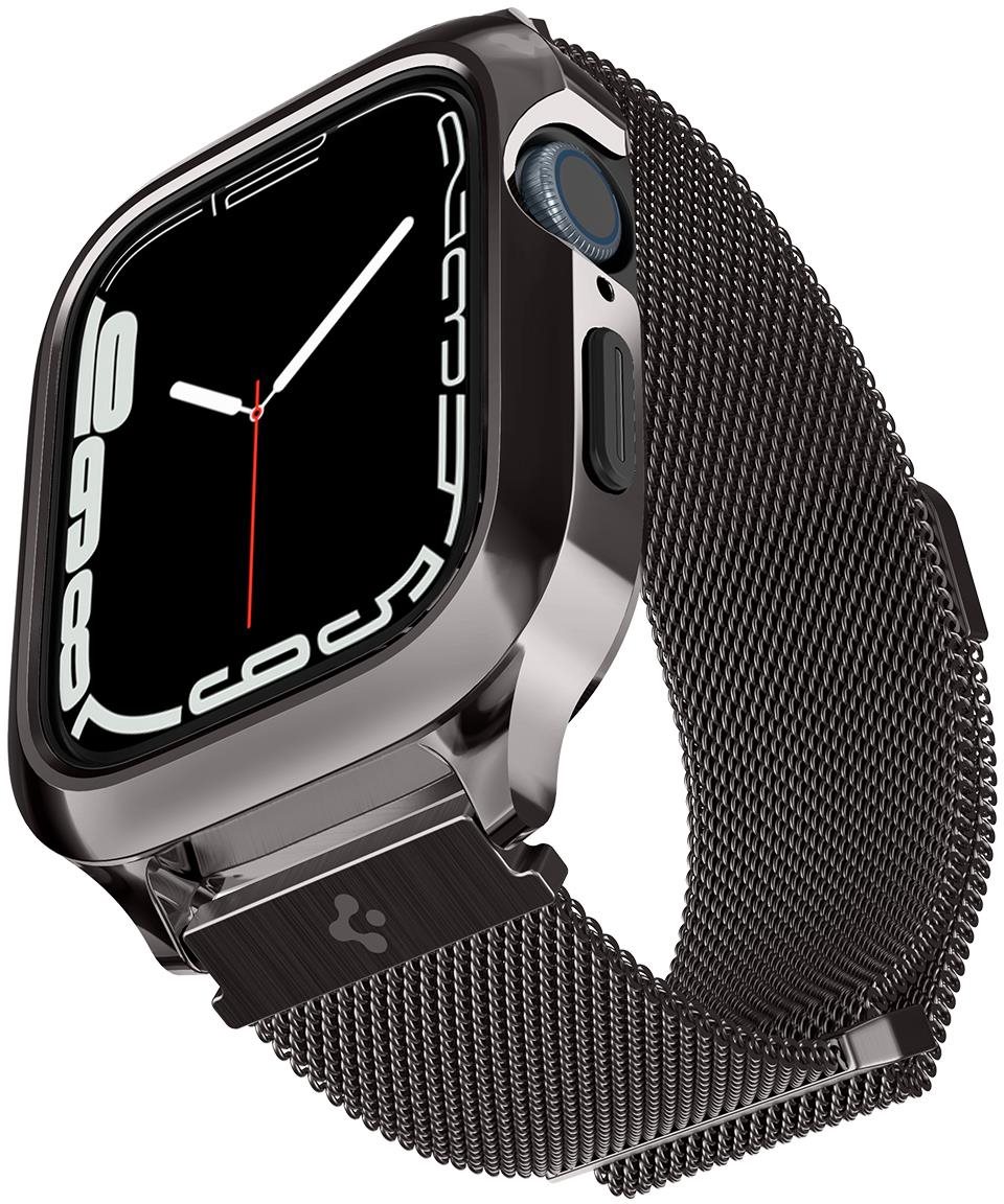 Spigen Metal Fit Pro Graphite Apple Watch 8/7 45mm tok Okosóra tok