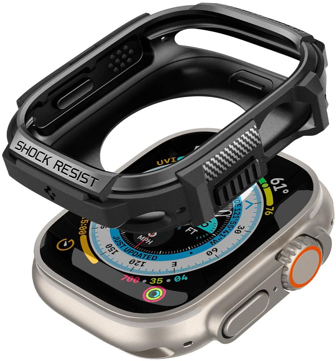 Spigen Rugged Armor Black Apple Watch Ultra 49mm Okosóra tok