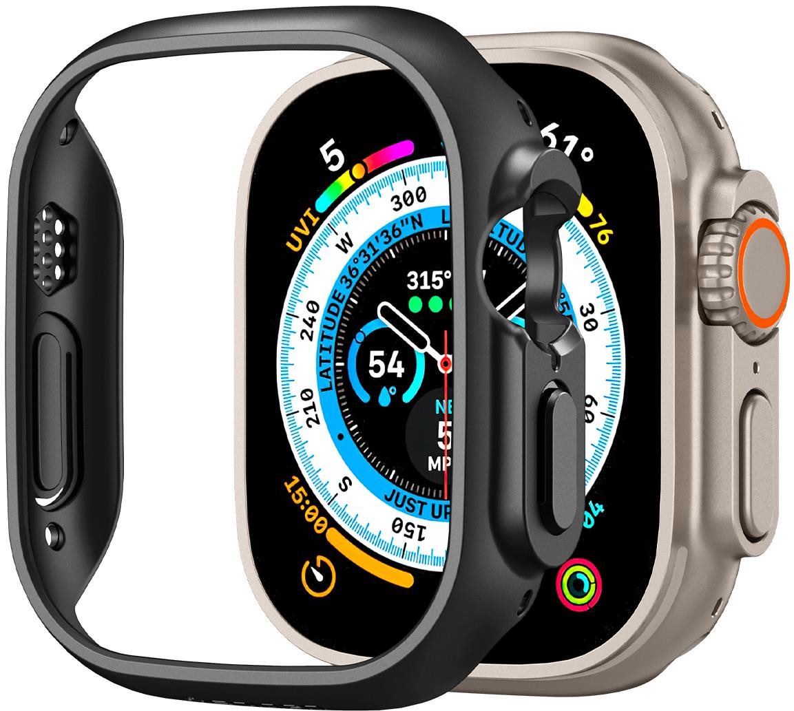 Spigen Thin Fit Black Apple Watch Ultra 49mm Uhrenetui