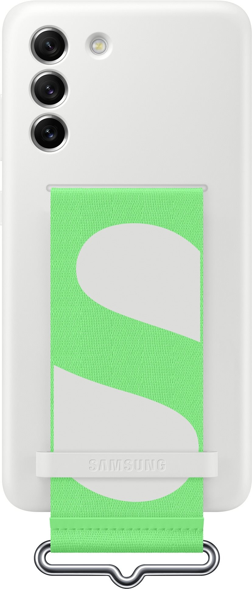 Samsung Galaxy S21 FE 5G Silicone Cover with Loop, White Phone Cover